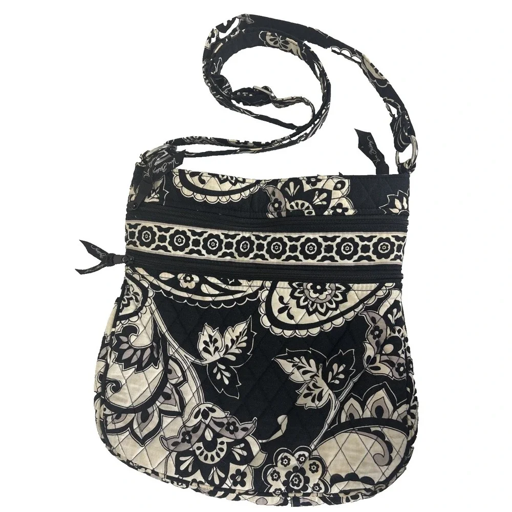 Vera Bradley Midnight Paisley Hipster Crossbody Shoulder Bag Purse Adjustable